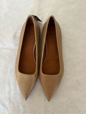New Vagabond Shoemakers Hermine Pointed Leather Flats in Light Brown